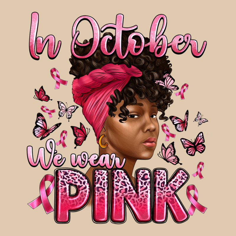 In October We Wear Pink With Afro Woman Heavyweight Sweatshirt by Artiststas | Teevron