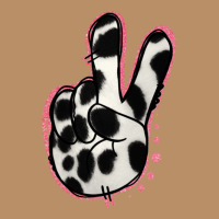 Black White Dalmatian Peace Sign Vintage Hoodie | Teevron