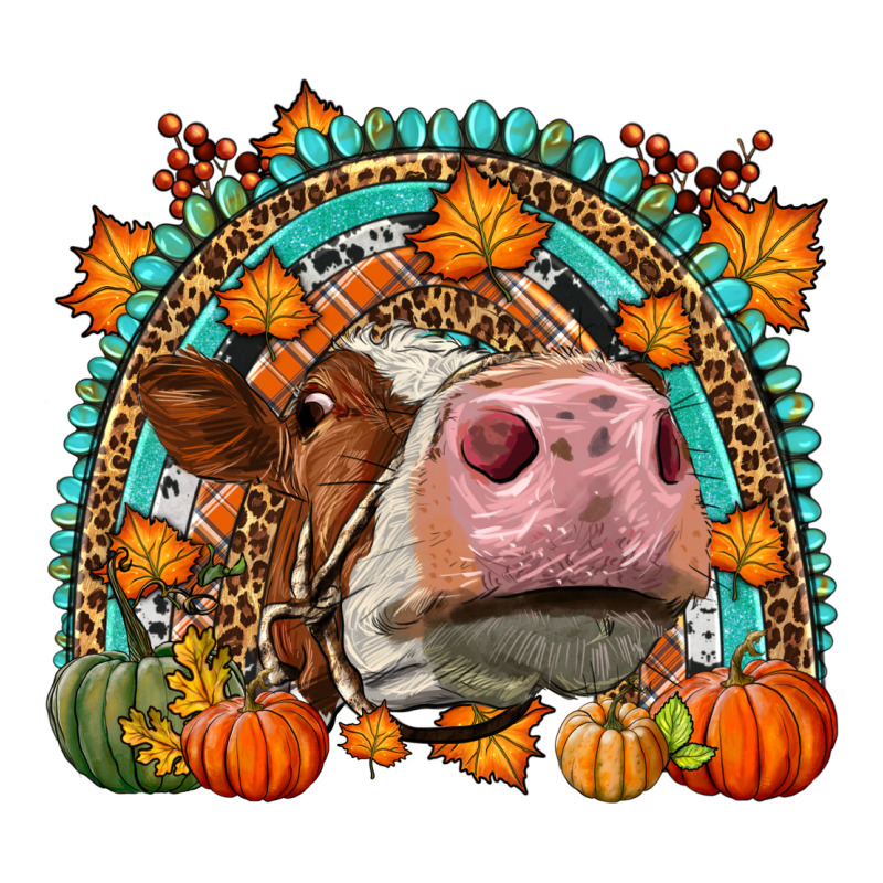 Fall Cow Rainbow Long Sleeve Tee by LillyAllenDesigns | Teevron