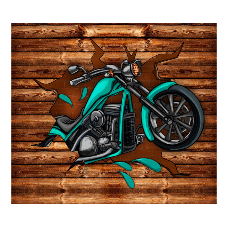 Woodgrain Motorcycle Zipper Hoodie by TumblerDesignByShophia | Teevron