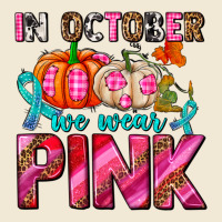 In October We Wear Pink With Pumpkins Ladies Tee | Teevron