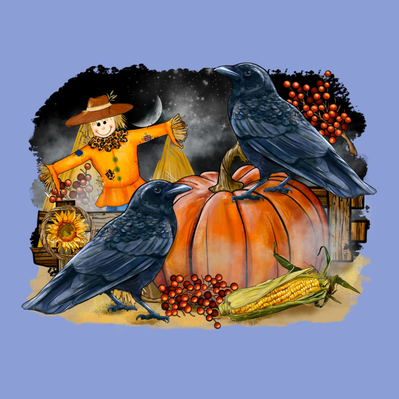 Fall Background With Crow Long Sleeve Tee by LillyAllenDesigns | Teevron