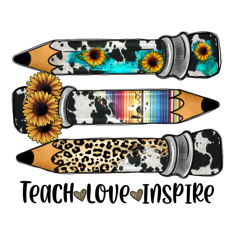 Western Pencils Teach Love Inspire Ladies Tee by JahusDesignShop | Teevron