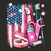 American Flag And Dental Elements With Teeth Heavy Core Tee | Teevron