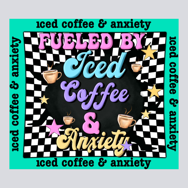 Fueled By ıced Coffee And Anxiety Zipper Hoodie by TumblerDesignByShophia | Teevron