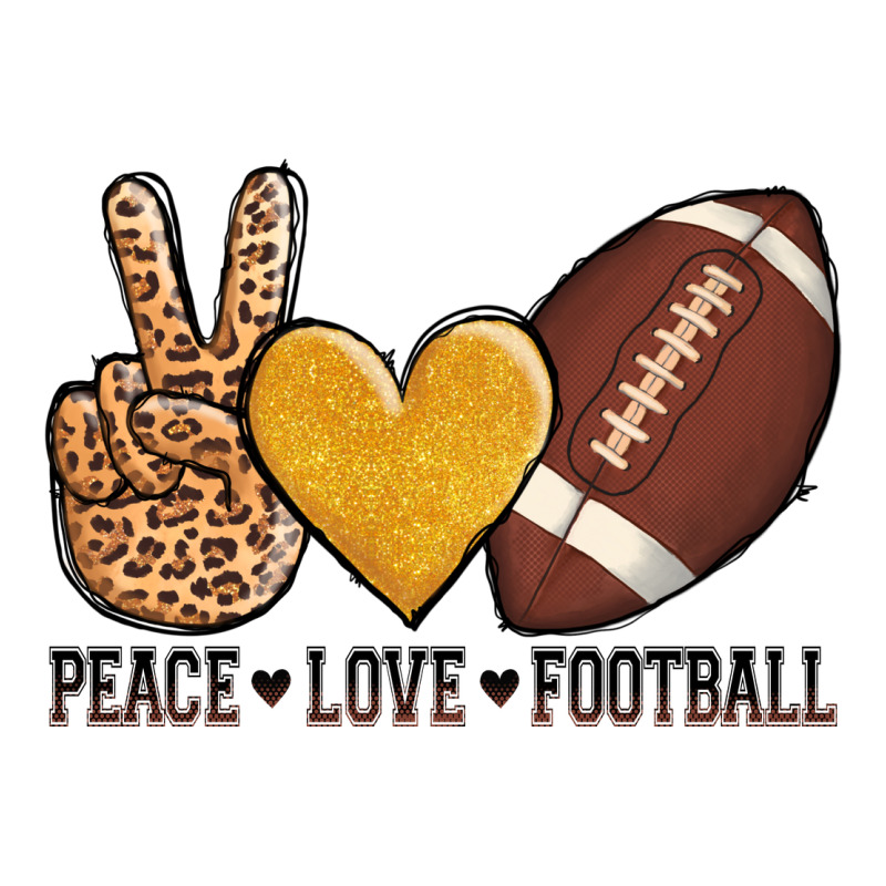 Peace Love Football Premium Tee by AdoDesignShop | Teevron