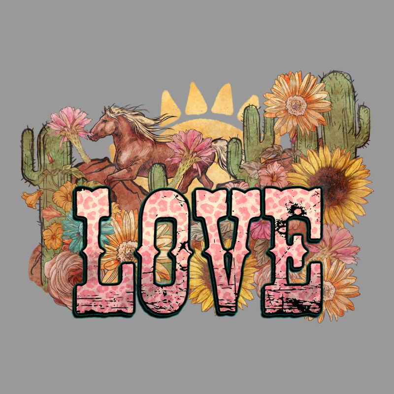 Love Horse Western Floral Vintage Hoodie by NancyCooperArtShop | Teevron
