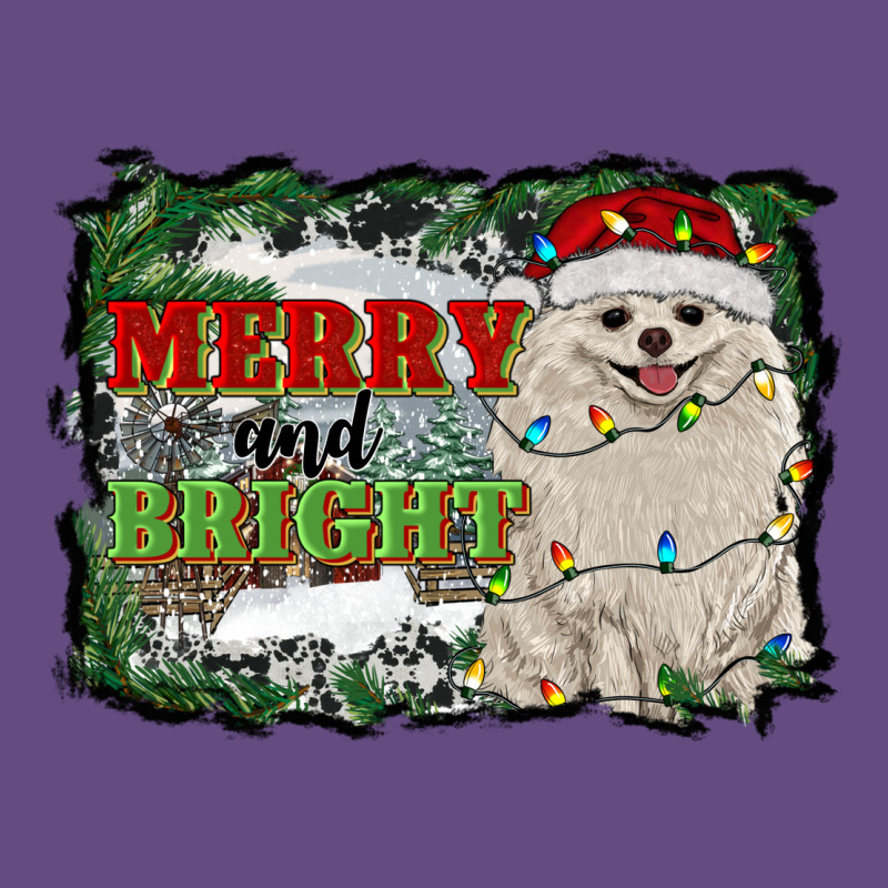 Merry And Bright Pomeranian Vintage Hoodie by RanaPortraitStore | Teevron