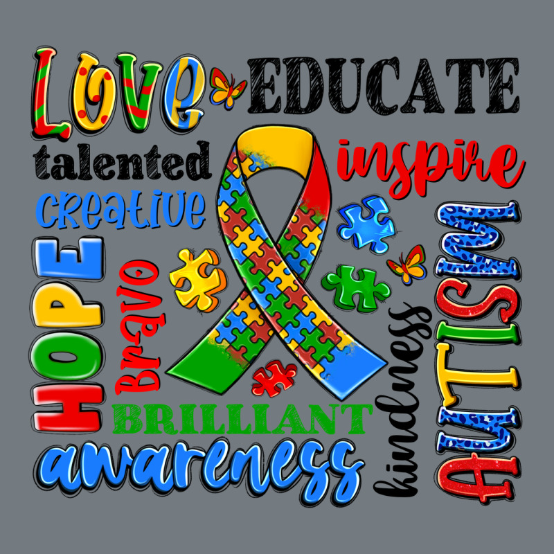 Autism Awareness Typography Heavyweight Sweatshirt by Artiststas | Teevron