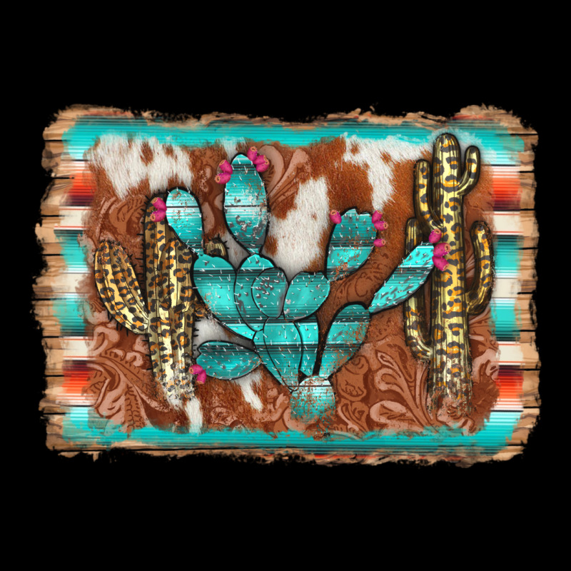 Cactus Cowhide Serape Premium Tee by AdoDesignShop | Teevron