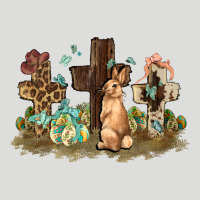 Western Rabbit Bunny With Crosses Easter Day Zipper Hoodie | Teevron