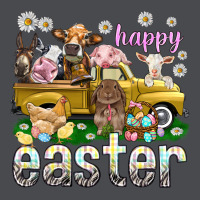 Happy Easter Truck With Farm Animals Easter Day Zipper Hoodie | Teevron