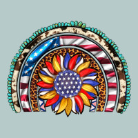 Sunflower American Flag Leopard Gemstone Cowhide Rainbow Heavy Core Tee | Teevron