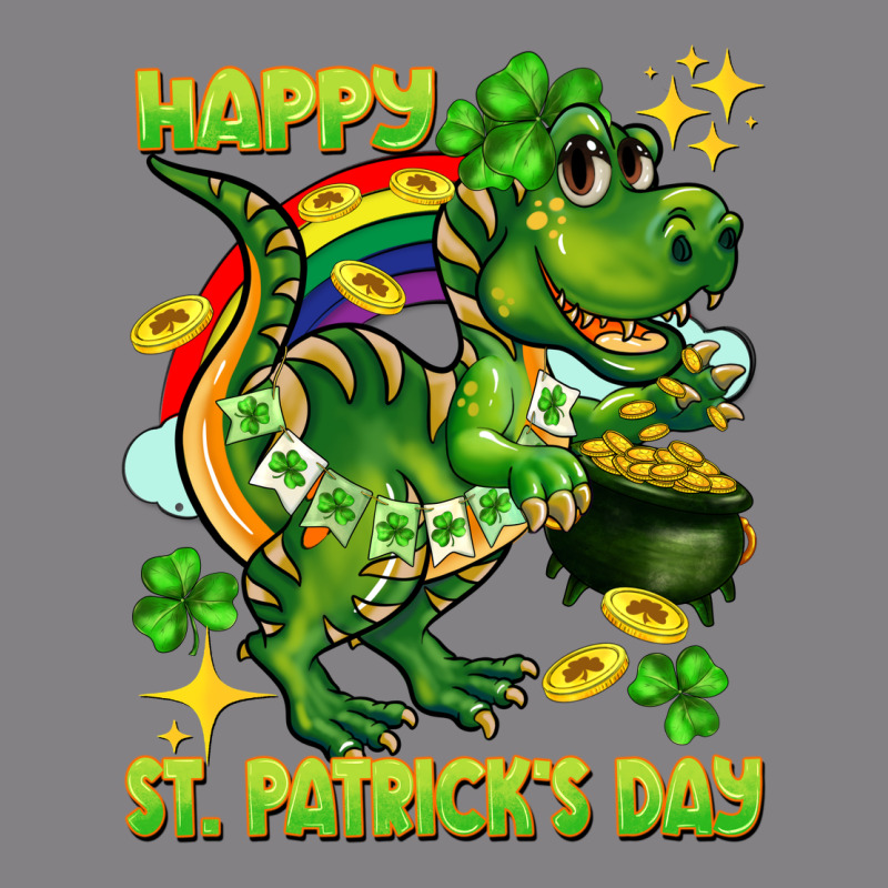 Happy St. Patrick's Day T-rex Heavyweight Hoodie by CowGirlArtShop | Teevron