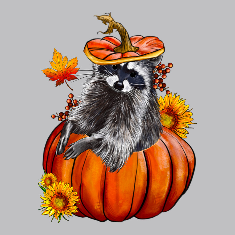 Fall Pumpkin Raccoon Long Sleeve Tee by LillyAllenDesigns | Teevron