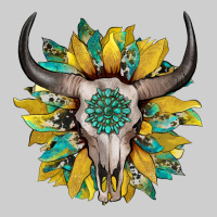 Boho Bullskull With Sunflower And Gemstone Premium Tee | Teevron