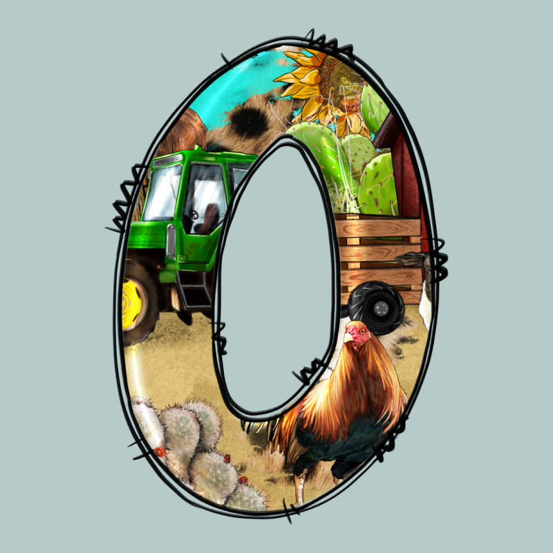 Farm Life Alphabet Numbers 0 Heavy Core Tee by BundleAndBundleShop | Teevron