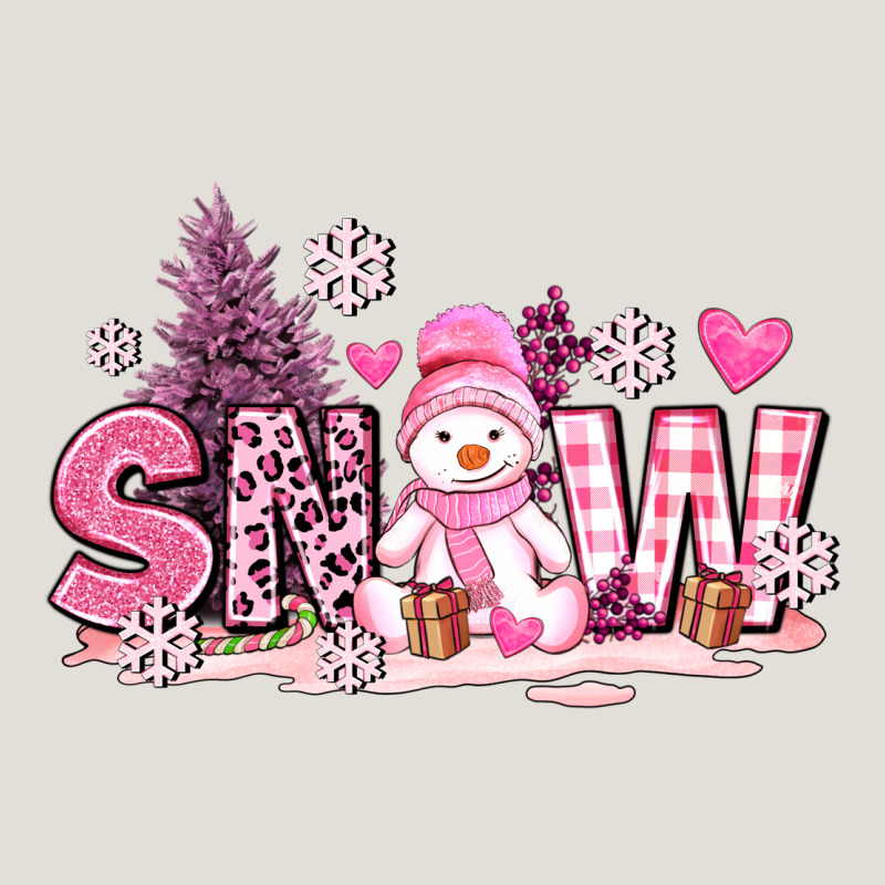 Pink Snowman And Snow Heavy Core Tee by AdoDesignShop | Teevron