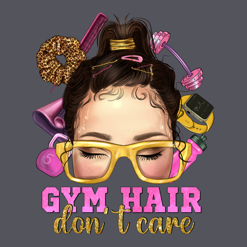 Messy Bun Gym Hair Dont Care Vintage Hoodie by NancyCooperArtShop | Teevron