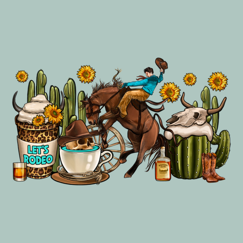 Rodeo Cowboy Coffee Cups Premium Sweatshirt by OliviaCreatesArt | Teevron