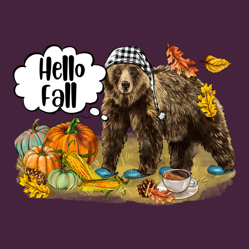 Hello Fall Brown Bear Long Sleeve Tee by LillyAllenDesigns | Teevron