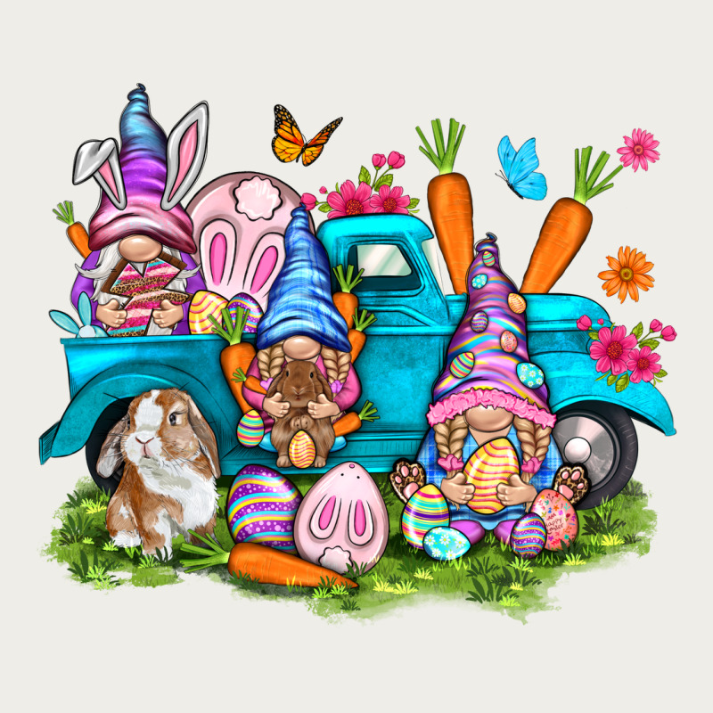 Easter Gnomies With Truck Easter Day Zipper Hoodie by HowdyJamesFarm | Teevron