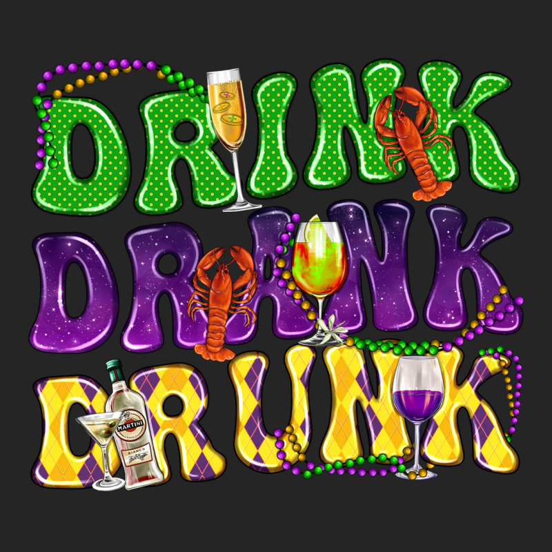 Drink Drank Drunk Mardi Gras Premium Hoodie by HowdyJamesFarm | Teevron