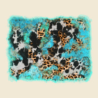 Turquoise Cowhide Leopard Background Premium Tee | Teevron