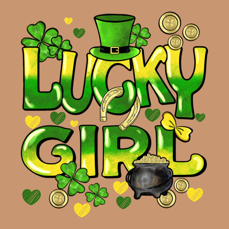 Lucky Girl St. Patricks Day Heavyweight Hoodie by HowdyJamesFarm | Teevron
