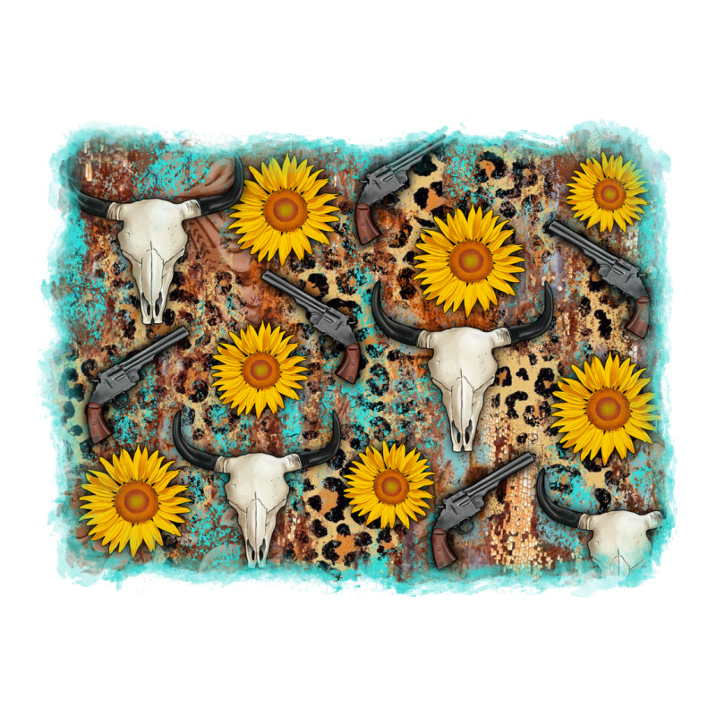 Cow Skull Sunflower Background Premium Tee by AdoDesignShop | Teevron