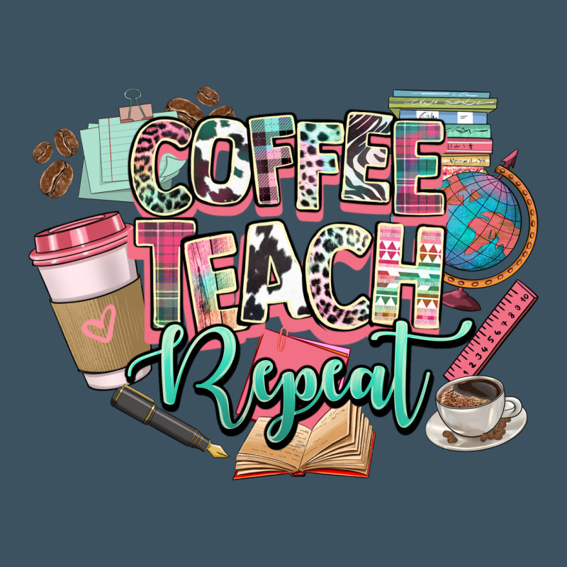Coffee Teach Repeat Teacher Urban Heavy Tee by NancyCooperArtShop | Teevron