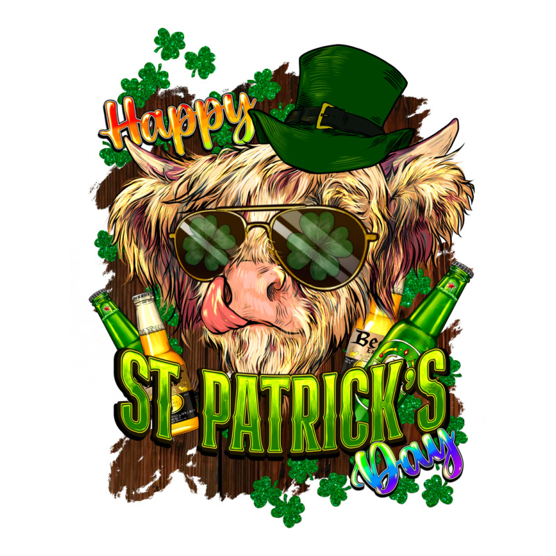 St. Patrick's Day Cow Heavyweight Hoodie by HowdyJamesFarm | Teevron