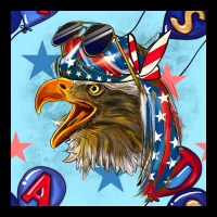 Mullet Eagle With Balloon Seamless Pattern Heavy Core Tee | Teevron