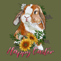 Happy Easter With Bunny And Sunflowers Long Sleeve Tee | Teevron