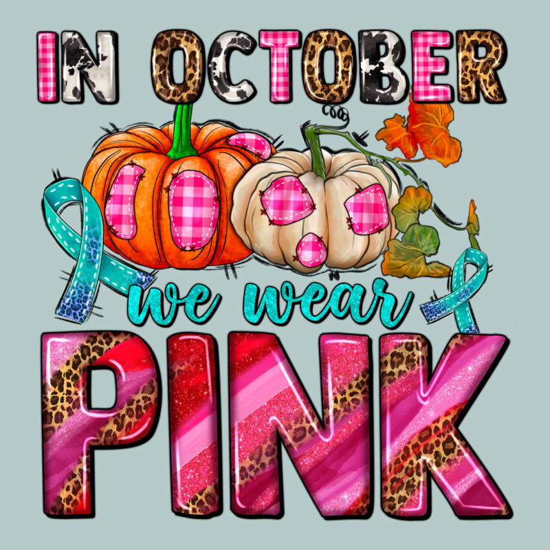 In October We Wear Pink With Pumpkins Heavy Core Tee by AdoDesignShop | Teevron