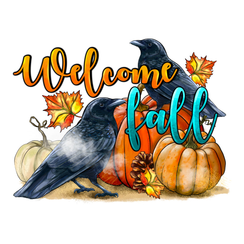 Welcome Fall With Crow Long Sleeve Tee by LillyAllenDesigns | Teevron
