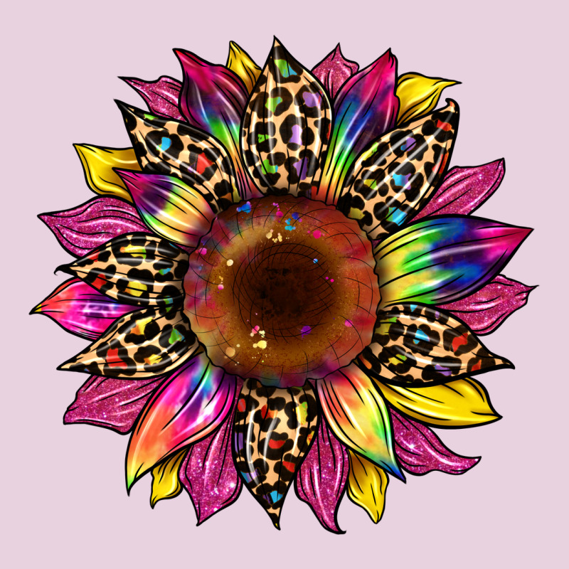 Tie Dye Leopard Sunflower Ladies Tee by Artiststas | Teevron
