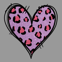 Glitter Purple Leopard Heart Vintage Hoodie | Teevron