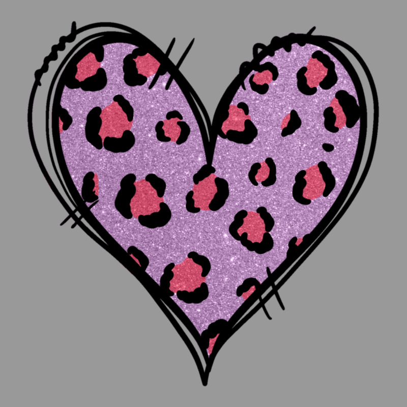 Glitter Purple Leopard Heart Vintage Hoodie by Jasminsmagicworld | Teevron