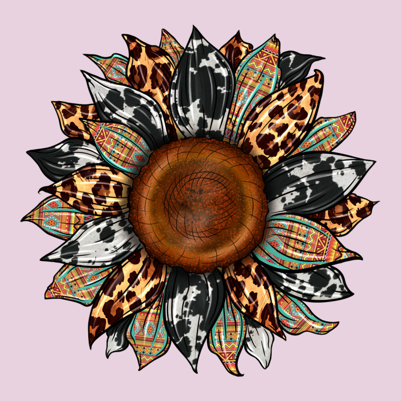 Cowhide Leopard Aztec Sunflower Ladies Tee by Artiststas | Teevron