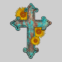 Turquoise Sunflower Cross Premium Tee | Teevron