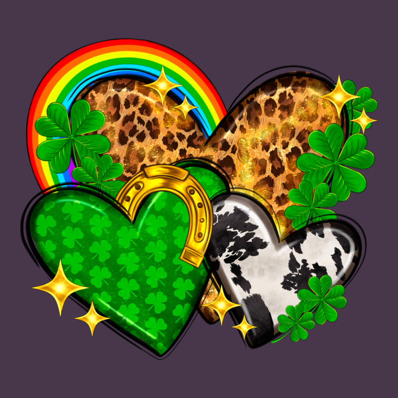 St. Patrick's Day Hearts With Leopard Heavyweight Hoodie by HowdyJamesFarm | Teevron