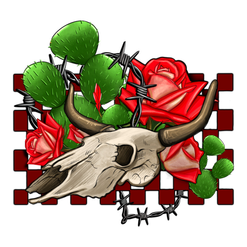 Bullskull Rose And Cactus Olivia Premium Sweatshirt by OliviaCreatesArt | Teevron