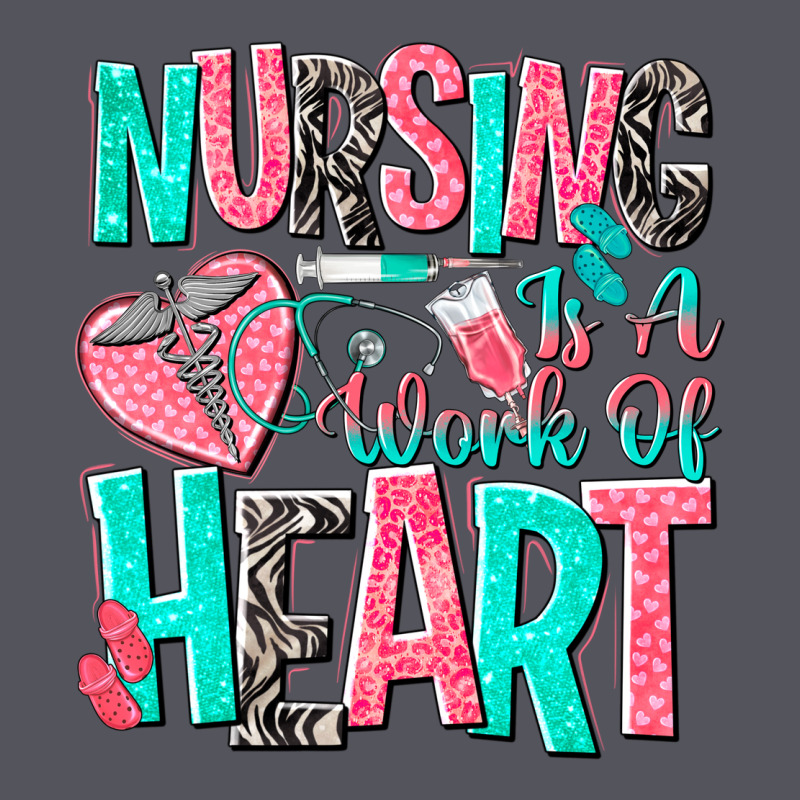 Nursing Is A Work Of Heart Vintage Hoodie by NancyCooperArtShop | Teevron