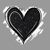 Black Glitter Heart Vintage Hoodie | Teevron