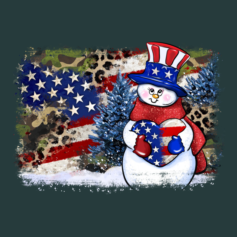 Patriotic Snowman Background 4th Of July Premium Hoodie by HowdyJamesFarm | Teevron