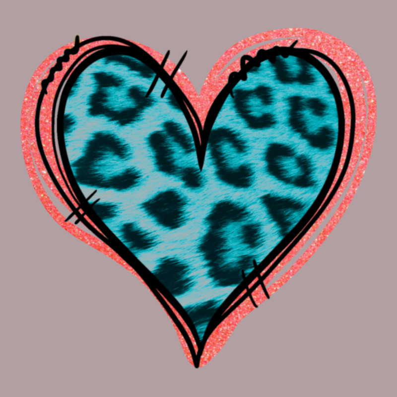 Blue Leopard Heart Vintage Hoodie by Jasminsmagicworld | Teevron