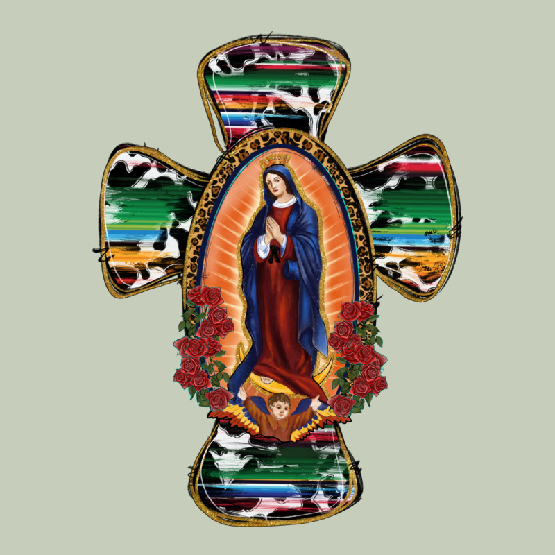 Our Lady Of Guadalupe Cross Ladies Tee by RanaPortraitStore | Teevron