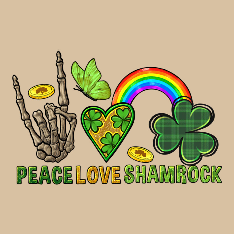 Peace Love Shamrock  St. Patrick's Day Heavyweight Hoodie by CowGirlArtShop | Teevron