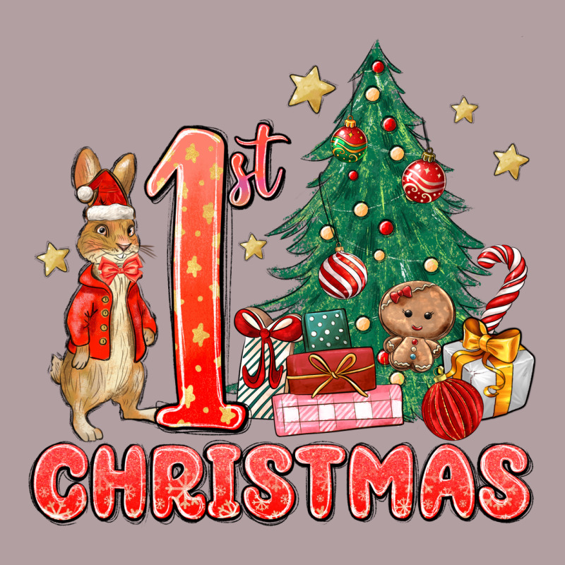 Red Christmas Bunny 1st Christmas Vintage Hoodie by MaliasSmallBusiness | Teevron
